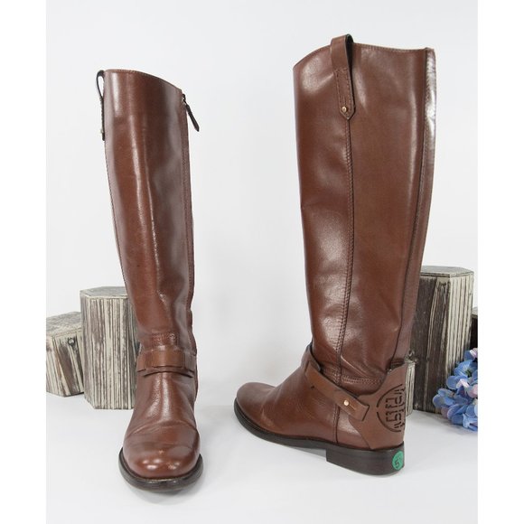 Tory Burch Rustic Brown Derby Riding Boots 5.5 - Picture 1 of 7